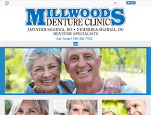 Tablet Screenshot of millwoodsdentureclinic.com